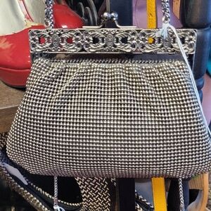 Elegant Black and White Clutch Bag